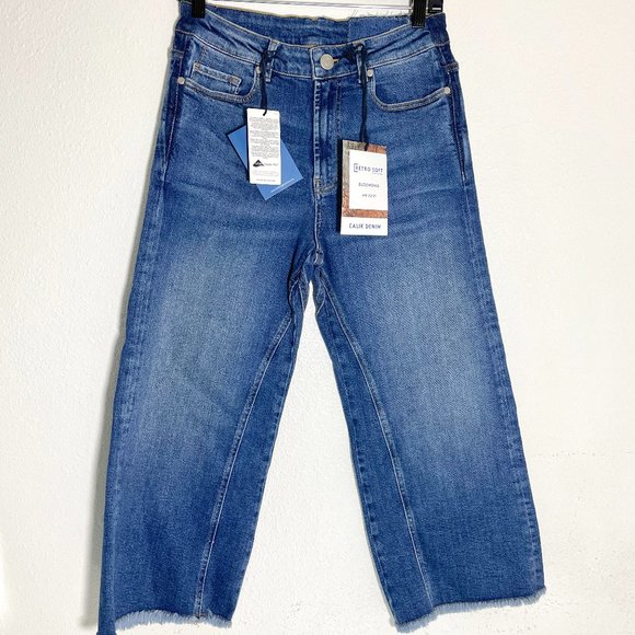 Calik Denim High Rise Crop Jean - Picture 1 of 5